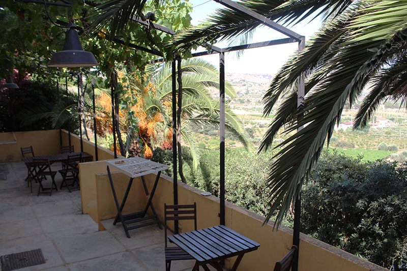 Terrace at Sicilian accommodation in Agrigento