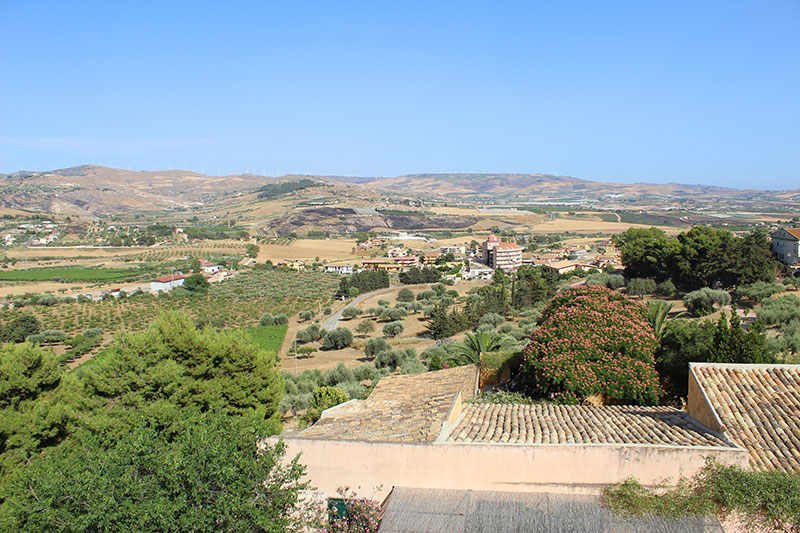 The view of Agrigento from Fattoria Mose agriturismo Siciliy